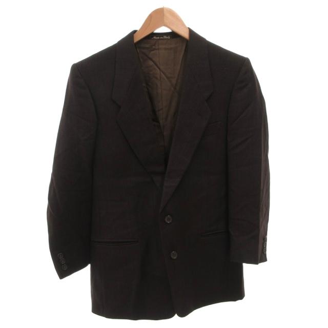【中古】ジョルジオアルマーニ GIORGIO ARMANI スーツ セットアップ ジャケット パンツ ウール 36 茶 ブラウン_1