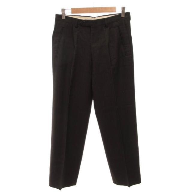 【中古】ジョルジオアルマーニ GIORGIO ARMANI スーツ セットアップ ジャケット パンツ ウール 36 茶 ブラウン_3
