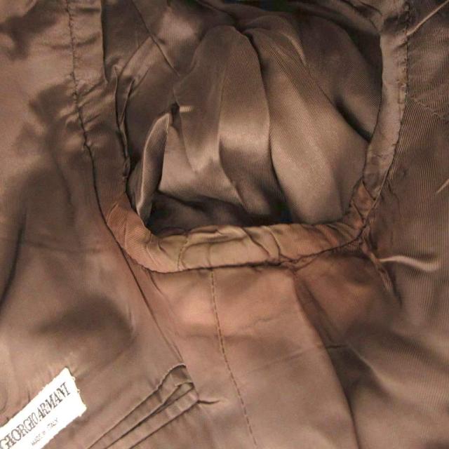 【中古】ジョルジオアルマーニ GIORGIO ARMANI スーツ セットアップ ジャケット パンツ ウール 36 茶 ブラウン_6