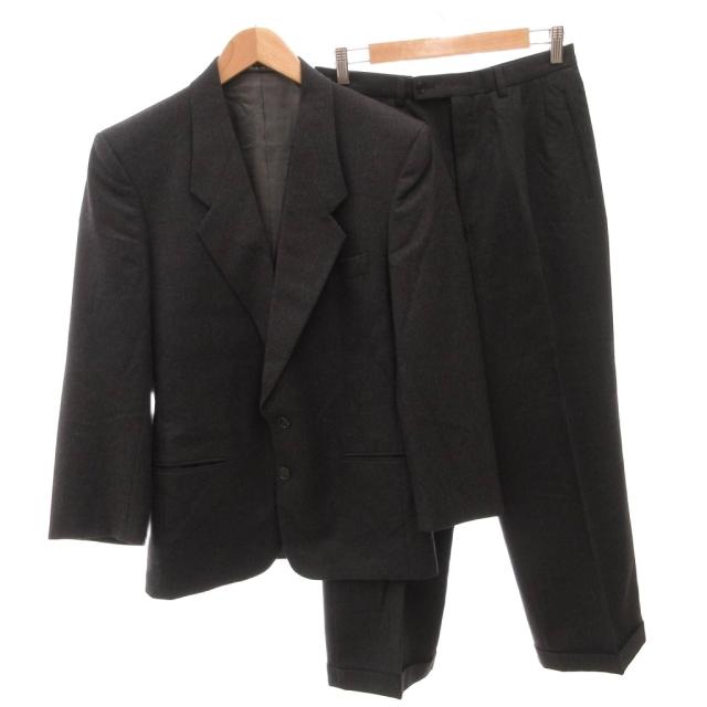 【中古】ジョルジオアルマーニ GIORGIO ARMANI スーツ セットアップ ジャケット パンツ シングル ウール 36 グレー