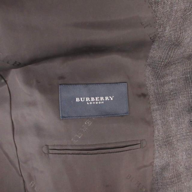 【中古】バーバリー ロンドン スーツ セットアップ シングル ジャケット パンツ チェック ウール BB6 グレー_5
