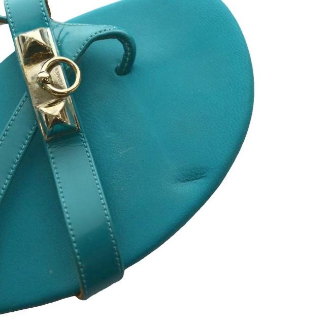 【中古】エルメス HERMES メドール Medor トングサンダル 36 ターコイズブルー /SS ■OS ■GY62 レディース_7