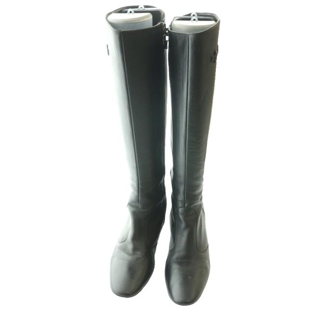 【中古】サルヴァトーレフェラガモ Salvatore Ferragamo ロングブーツ ガンチーニ金具 8.5 黒 ブラック /SS ■OS_4