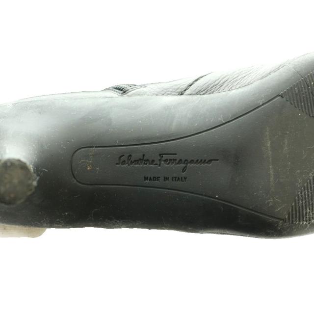 【中古】サルヴァトーレフェラガモ Salvatore Ferragamo ロングブーツ ガンチーニ金具 8.5 黒 ブラック /SS ■OS_7