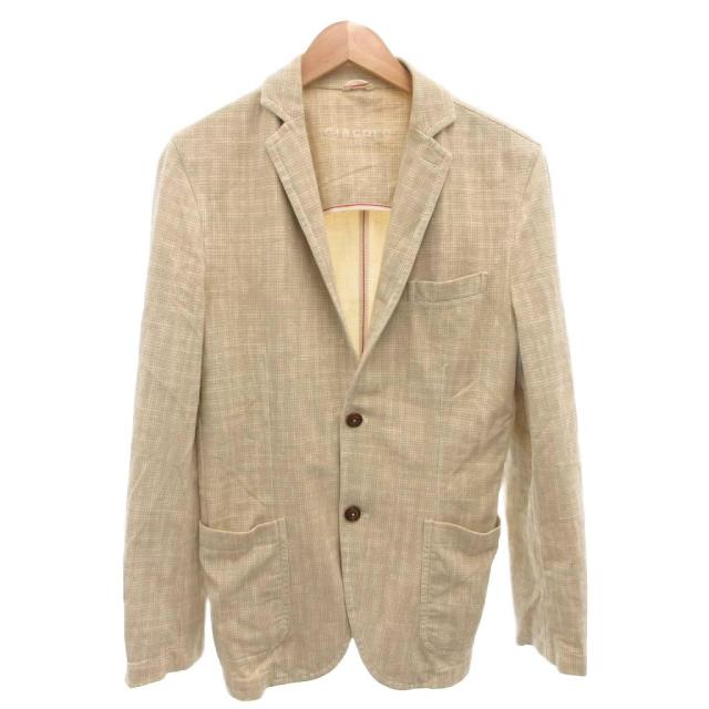 【中古】チルコロ1901 CIRCOLO1901 スール セットアップ シングル ジャケット パンツ 総柄 48 ベージュ_1