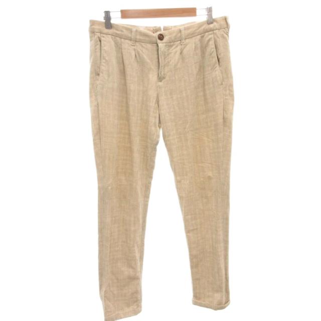 【中古】チルコロ1901 CIRCOLO1901 スール セットアップ シングル ジャケット パンツ 総柄 48 ベージュ_3