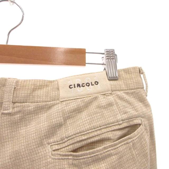 【中古】チルコロ1901 CIRCOLO1901 スール セットアップ シングル ジャケット パンツ 総柄 48 ベージュ_7