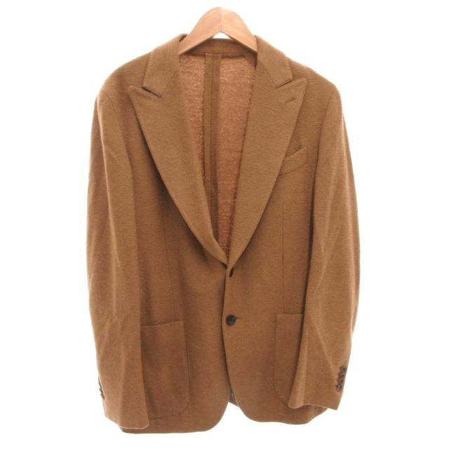 【中古】カルーゾ CARUSO テーラードジャケット ブレザー 2B キャメル 48 茶 ブラウン /FF ■GY62 メンズ