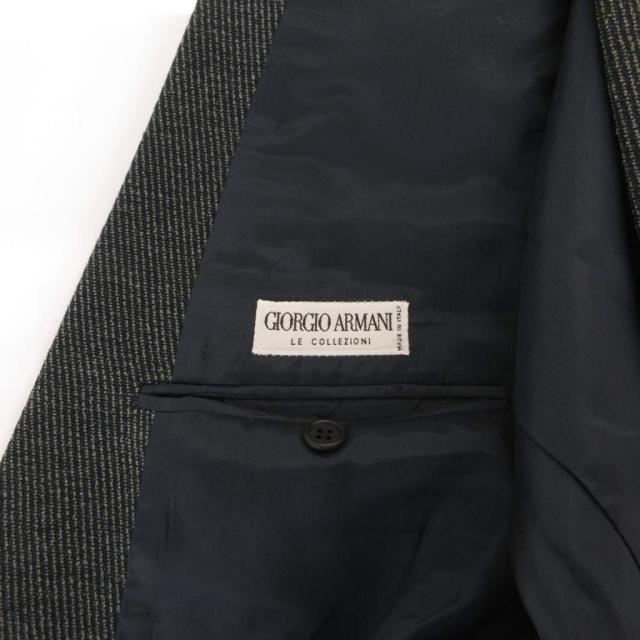 【中古】ジョルジオアルマーニ GIORGIO ARMANI テーラードジャケット ブレザー 2B シルク混 50 紺 ネイビー_5