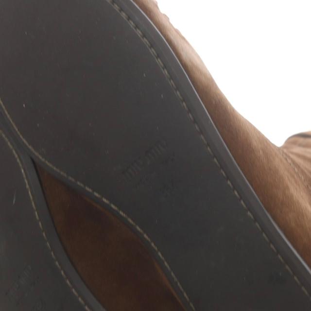 【中古】ミュウミュウ miumiu スエード ロングブーツ 36.5 茶色 ブラウン /SR ■GY62 レディース_5
