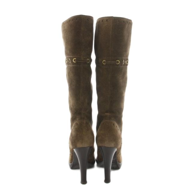【中古】イヴサンローラン YVES SAINT LAURENT ロングブーツ スエード タッセル 35 茶 ブラウン 248007_2
