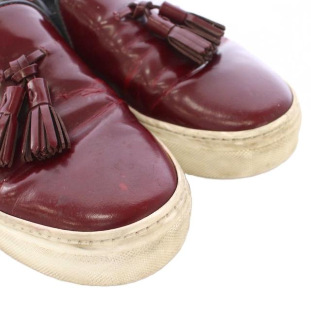 【中古】セリーヌ CELINE フィービー期 フリンジ スリッポン レザーシューズ 36 ボルドー /TK ■GY62 レディース_2