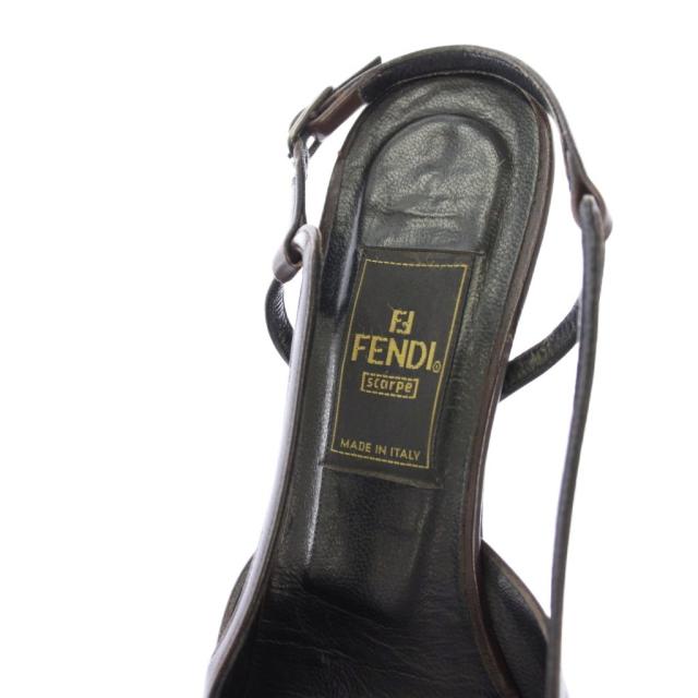 【中古】フェンディ FENDI パンプス ストラップ ハラコ レザー 切替 36 ベージュ /TK ■GY62 レディース_8