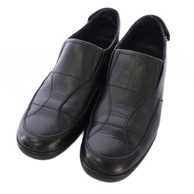 【中古】グッチ GUCCI スリッポン シューズ レザー 35.5 黒 ブラック /TK ■GY62 レディース