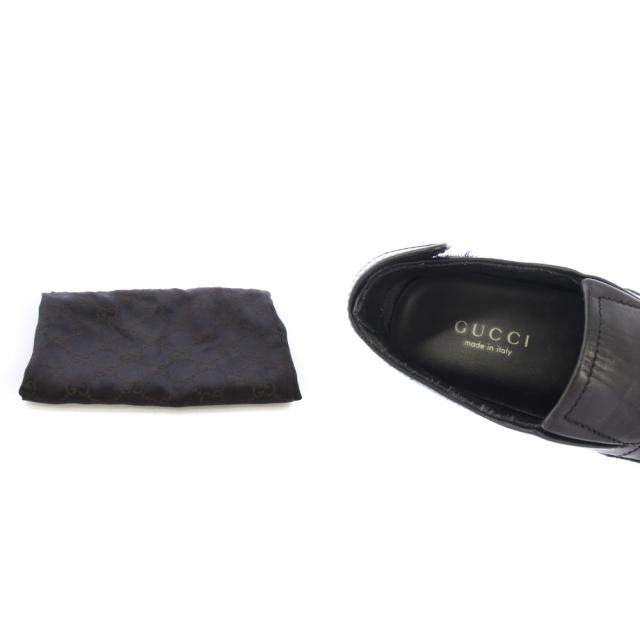 【中古】グッチ GUCCI スリッポン シューズ レザー 35.5 黒 ブラック /TK ■GY62 レディース_8