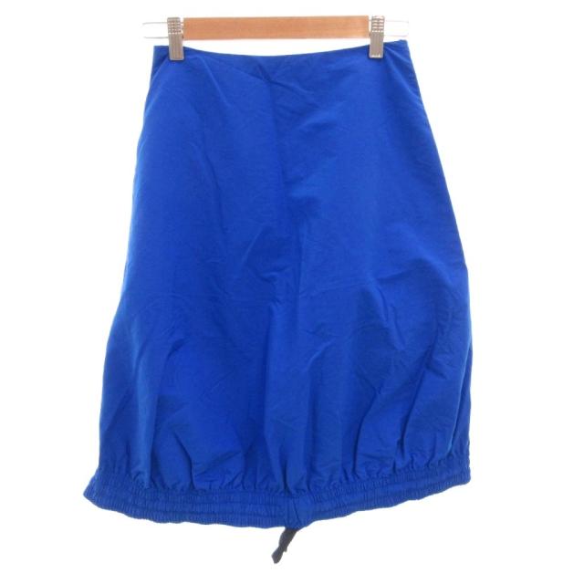 【中古】ニナリッチ NINA RICCI スカート ドローコード ひざ丈 34 青 ブルー /FF ■GY62 レディース