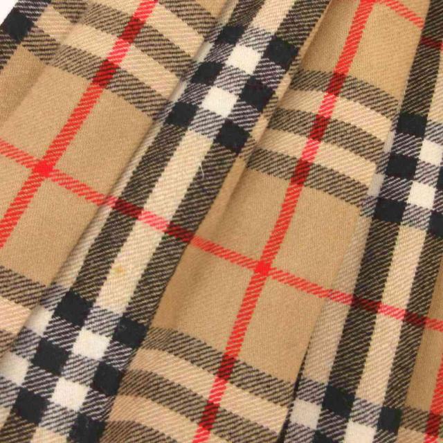 【中古】バーバリーズ Burberrys ヴィンテージ 一巡りスコート 巻き ノバチェック 筋目 ひざ丈 4 ベージュ