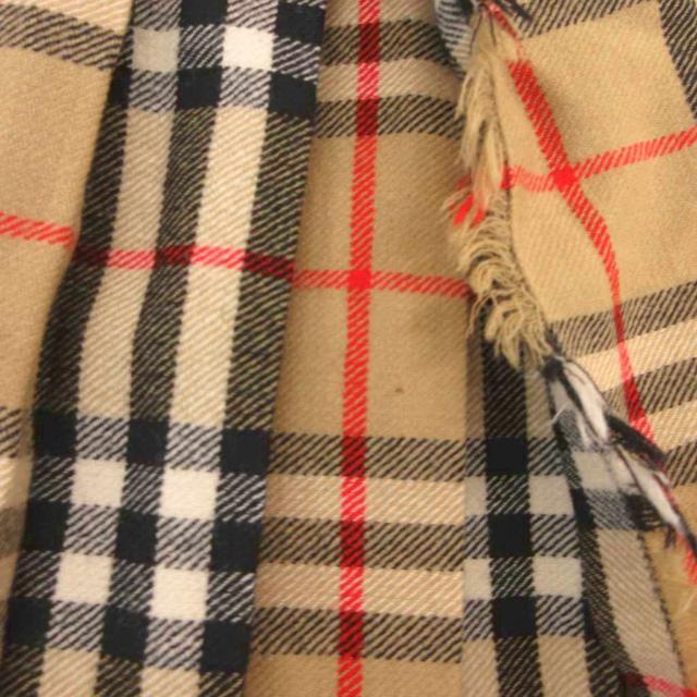 【中古】バーバリーズ Burberrys ヴィンテージ 一巡りスコート 巻き ノバチェック 筋目 ひざ丈 4 ベージュ