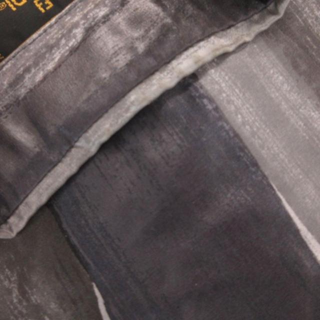 【中古】フェンディ FENDI シャツ ブラウス 総柄 光沢 絹 シルク 長袖 38 グレー /FF ■GY62 レディース_6