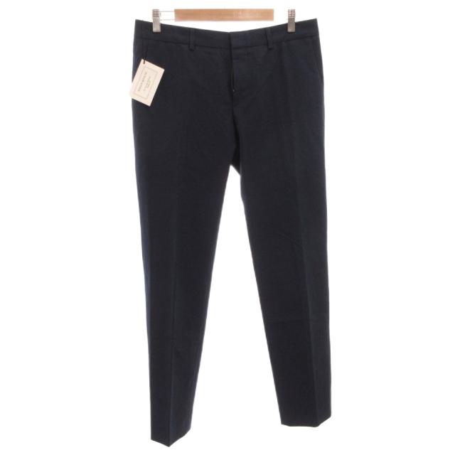 【中古】メゾンキツネ MAISON KITSUNE パンツ スラックス ストレート 42 紺 ネイビー /FF ■GY62 メンズ