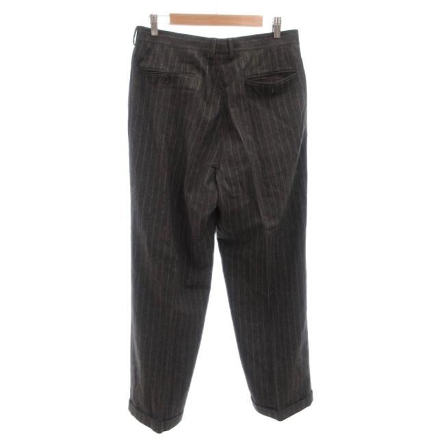 【中古】フェンディ FENDI 3ピーススーツ セットアップ ジャケット パンツ ベスト ストライプ ウール 50 グレー_4