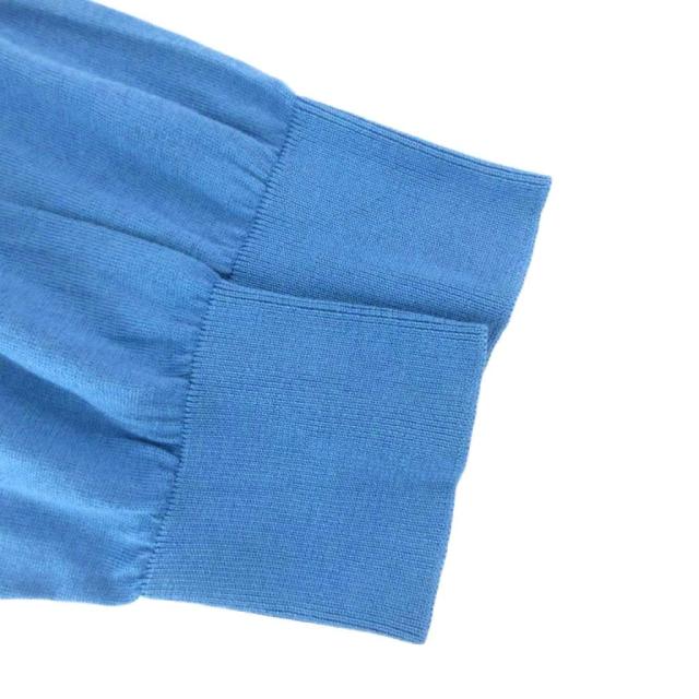 【中古】ドルチェ&ガッバーナ ドルガバ DOLCE&GABBANA シルクニット セーター Vネック 絹 長袖 46 青 ブルー