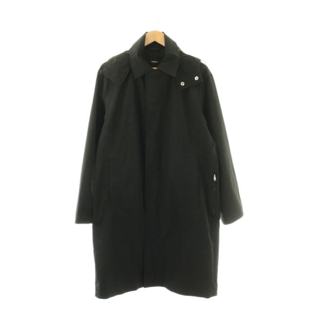 【中古】セオリー Theory DIVISION COAT コート 薄手 フーディ XS ブラック /CX ■GY62 メンズ