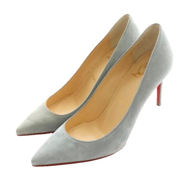 【中古】クリスチャンルブタン Christian louboutin ケイト KATE スエードパンプス 34.5 ブルーグレー /SS ■OS