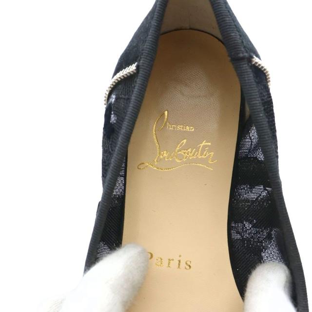 【中古】クリスチャンルブタン Christian louboutin レースフラットシューズ 35 黒 ブラック /SS ■OS ■GY62 レディース_6