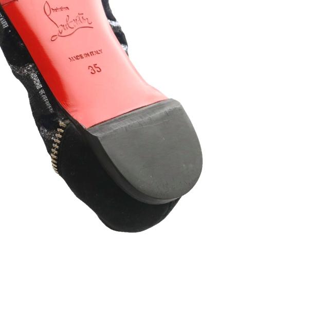 【中古】クリスチャンルブタン Christian louboutin レースフラットシューズ 35 黒 ブラック /SS ■OS ■GY62 レディース_7