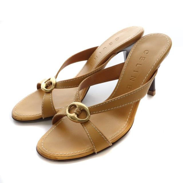【中古】セリーヌ CELINE トングサンダル 36 キャメル /SS ■OS ■GY62 レディース