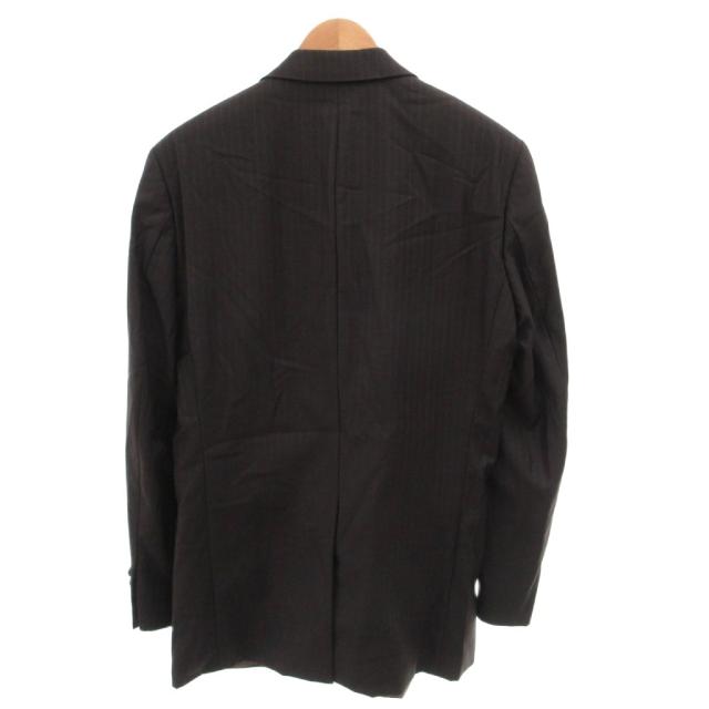【中古】ヒューゴボス HUGO BOSS スーツ セットアップ ジャケット パンツ ストライプ ウール 46 グレー_2