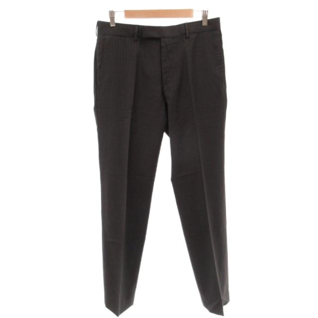 【中古】ヒューゴボス HUGO BOSS スーツ セットアップ ジャケット パンツ ストライプ ウール 46 グレー_3