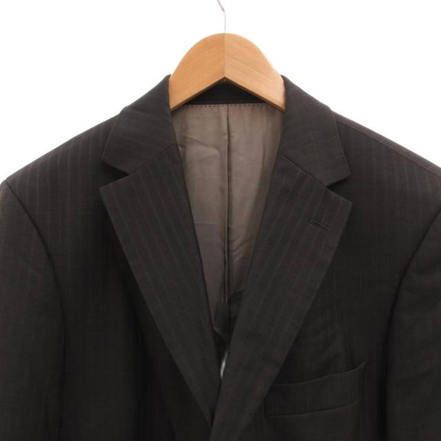 【中古】ヒューゴボス HUGO BOSS スーツ セットアップ ジャケット パンツ ストライプ ウール 46 グレー_5