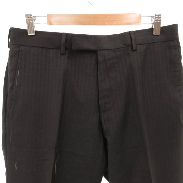 【中古】ヒューゴボス HUGO BOSS スーツ セットアップ ジャケット パンツ ストライプ ウール 46 グレー_6