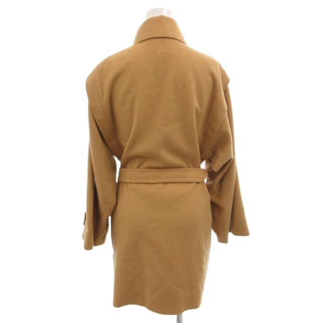 【中古】セリーヌ CELINE ヴィンテージ トレンチコートコート ベルト ゴールドカラーボタン 36 ひざ丈 36 ベージュ_1