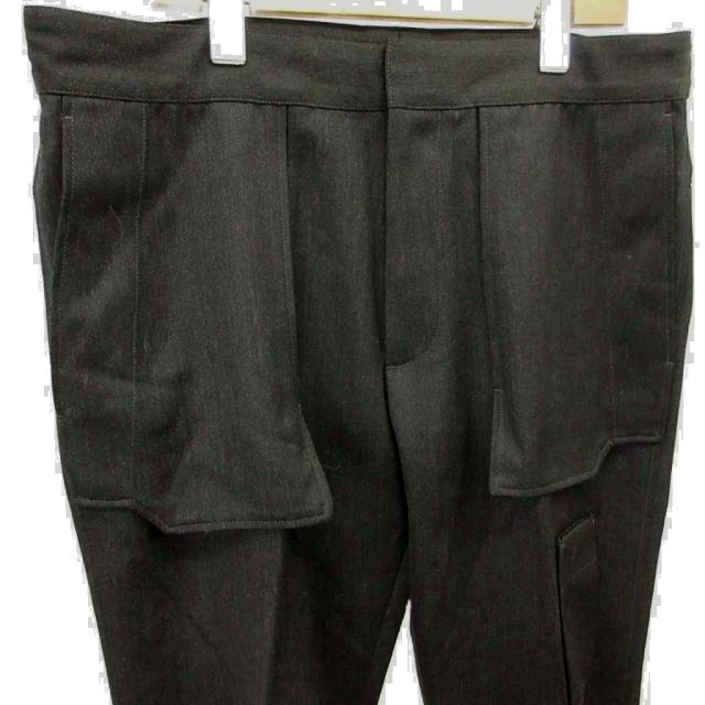 【中古】ルイヴィトン LOUIS VUITTON パンツ スラックス ウール 40 ダークグレー 無地 長ズボン /KK ■GY62 メンズ_3