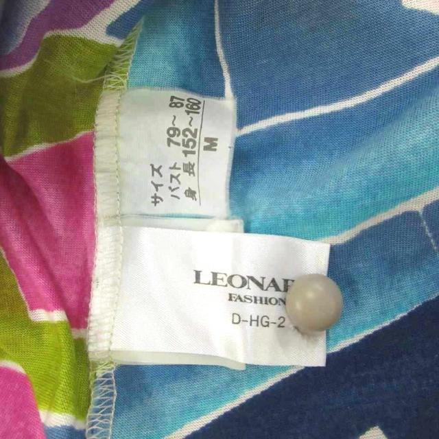 【中古】LEONARD シャツ ブラウス M マルチカラー 半袖 幾何学模様 花柄 レギュラーカラー /MD ■GY62 レディース_6