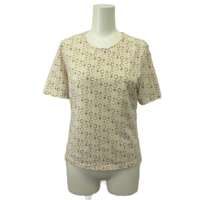 【中古】セリーヌ CELINE Tシャツ カットソー  M 白 ホワイト ラウンドネック 半袖 /RN ■GY62 レディース
