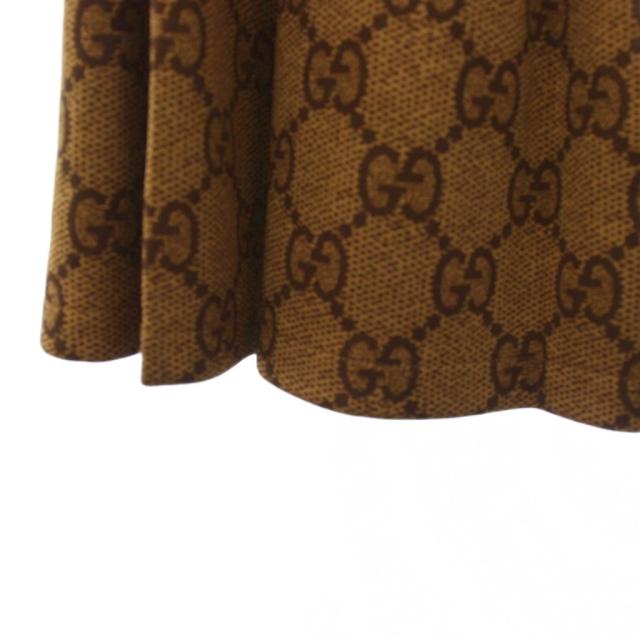 【中古】グッチ GUCCI GGテクニカルジャージープリーツスカート ロング XS 茶 526514 /KH ■GY57 レディース