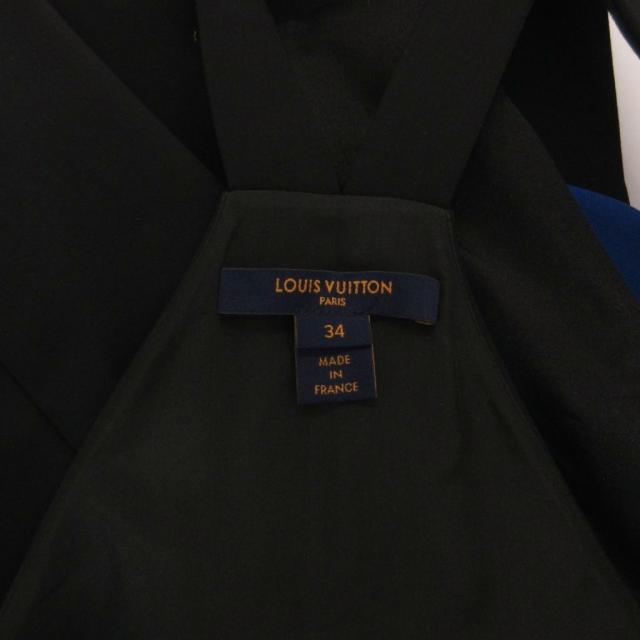 【中古】ルイヴィトン LOUIS VUITTON RW201A ワンピース ホルターネック ノースリーブ アシンメトリー ロング 34 黒_4