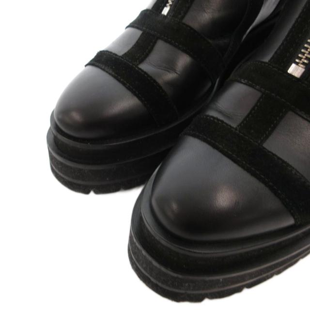 【中古】ピエールアルディ PIERRE HARDY ショートブーツ フロントジップ レザー ヒール 39 黒 ブラック_2