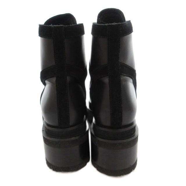 【中古】ピエールアルディ PIERRE HARDY ショートブーツ フロントジップ レザー ヒール 39 黒 ブラック_4