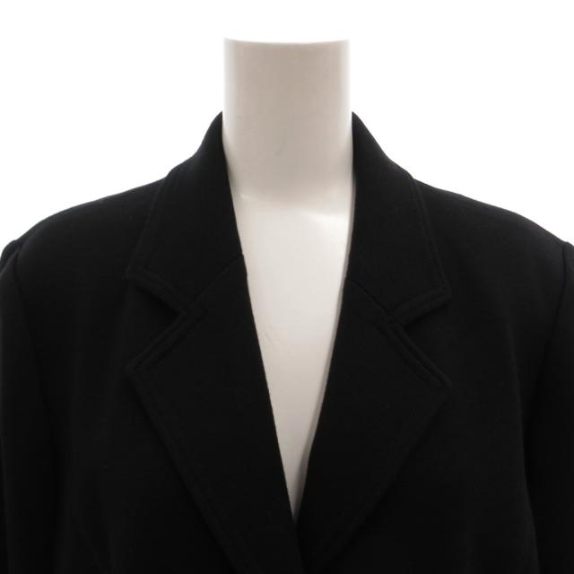【中古】レオナール LEONARD テーラードジャケット ニット ウール 花柄 3B シングル 13AR 黒 ブラック_3