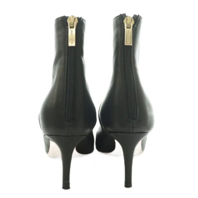 【中古】ジミーチュウ JIMMY CHOO ショートブーツ ラウンドトゥ ハイヒール レザー 35.5 黒 ブラック /BB ■GY62_2