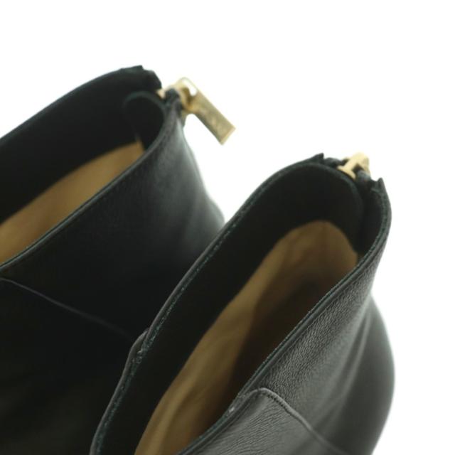 【中古】ジミーチュウ JIMMY CHOO ショートブーツ ラウンドトゥ ハイヒール レザー 35.5 黒 ブラック /BB ■GY62_4