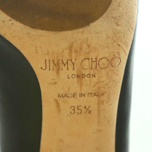 【中古】ジミーチュウ JIMMY CHOO ショートブーツ ラウンドトゥ ハイヒール レザー 35.5 黒 ブラック /BB ■GY62_6