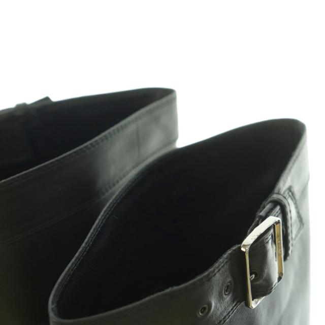 【中古】グッチ GUCCI ロングブーツ スクエアトゥ ローヒール レザー 35.5 黒 ブラック /BB ■GY62 レディース_4