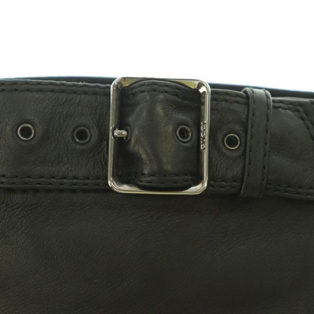 【中古】グッチ GUCCI ロングブーツ スクエアトゥ ローヒール レザー 35.5 黒 ブラック /BB ■GY62 レディース_6