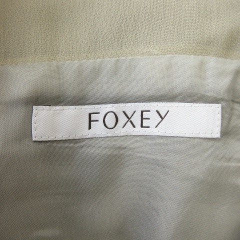 【中古】フォクシー FOXEY ワンピース 38 グレー クルーネック ノースリーブ 切替 /AO9 ■GY62 レディース_6